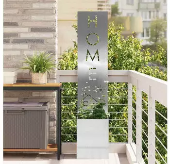 vidaXL Garten Sichtschutz-Leinwand Silber 32 x 32 x 150 cm Edelstahl (876424)