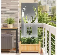 vidaXL Garten Sichtschutz-Leinwand Silber 50 x 140 cm Verzinkter Stahl