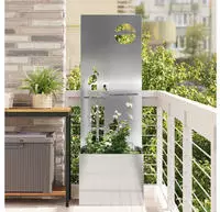 vidaXL Garten Sichtschutz-Leinwand Silber 50 x 32 x 150 cm