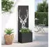 vidaXL Garten Sichtschutz-Leinwand Tiermuster Schwarz 50 x 140 cm (876483)