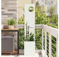 vidaXL Garten Sichtschutz-Leinwand Wei&szlig; 32 x 32 x 150 cm