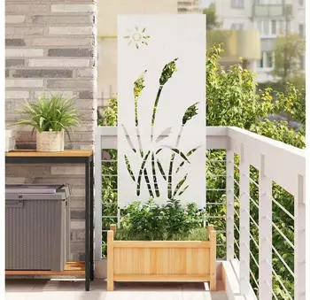 vidaXL Garten Sichtschutz-Leinwand Wei&szlig; 50 x 140 cm (876274)