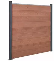 vidaXL Zaunelement-Set Braun 872x186 cm WPC