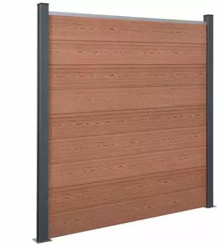 vidaXL Zaunelement-Set Braun 872x186 cm WPC (3211834)