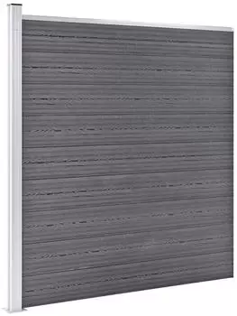 vidaXL Gartenzaun WPC Grau 526x186cm (3053226)
