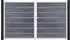 GroJa Solid Grande Premium Doppeltor BPC 300x180cm DIN Links Walnuss Alu-Rahmen (EV1)