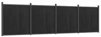 vidaXL Zaunelement Grau 699x186 cm WPC