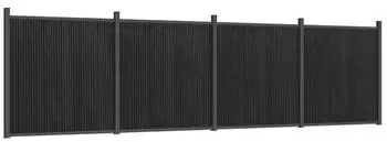 vidaXL Zaunelement 699x186 cm WPC Grau