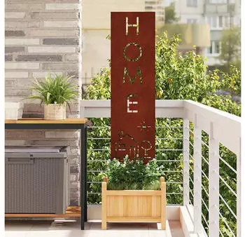 vidaXL Garten Sichtschutz-Leinwand Rostig 32 x 140 cm Wetterfeststahl (876272)