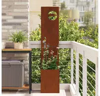 vidaXL Garten Sichtschutz-Leinwand Rostig 32 x 150 cm Wetterfeststahl