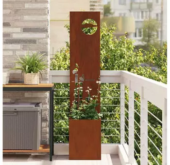 vidaXL Garten Sichtschutz-Leinwand Rostig 32 x 140 cm Wetterfeststahl (876405)