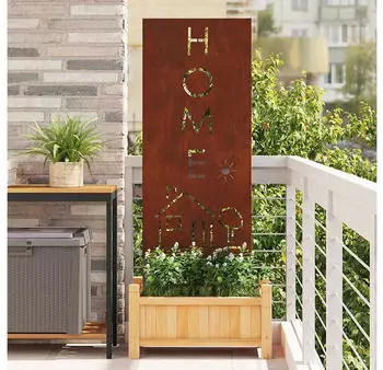 vidaXL Garten Sichtschutz-Leinwand Rostig 50 x 140 cm Wetterfeststahl (876342)