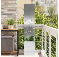 vidaXL Garten Sichtschutz-Leinwand Silber 32 x 150 cm Edelstahl