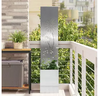 vidaXL Garten Sichtschutz-Leinwand Silber 32 x 140 cm Edelstahl (876389)