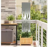 vidaXL Garten Sichtschutz-Leinwand Silber 32 x 140 cm Verzinkter Stahl