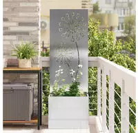 vidaXL Garten Sichtschutz-Leinwand Silber 50 x 150 cm Edelstahl