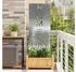 vidaXL Garten Sichtschutz-Leinwand Silber 50 x 140 cm Verzinkter Stahl (876341)