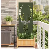 vidaXL Garten Sichtschutz-Leinwand Tiermuster Olivgr&uuml;n 50 x 140 cm