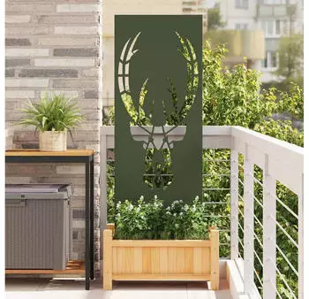 vidaXL Garten Sichtschutz-Leinwand Tiermuster Olivgr&uuml;n 50 x 140 cm (876332)