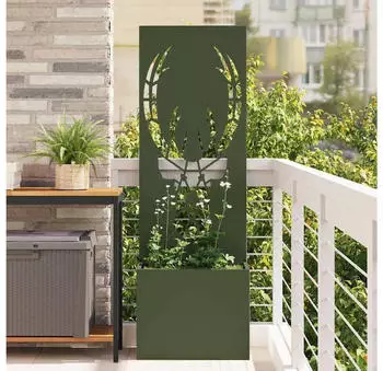 vidaXL Garten Sichtschutz-Leinwand Tiermuster Olivgr&uuml;n 50 x 140 cm (876486)