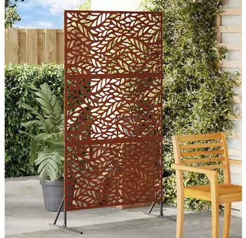 vidaXL Sichtschutz Grau 100 x 50 x 180 cm Wetterfeststahl (868562)