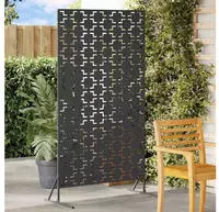 vidaXL Sichtschutz Schwarz 100 x 50 x 180 cm Stahl