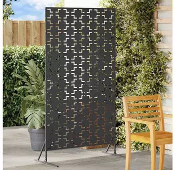 vidaXL Sichtschutz Schwarz 100 x 50 x 180 cm Stahl (868577)