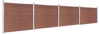 vidaXL Zaunelement Set WPC 699x146 cm Braun