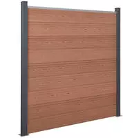vidaXL Zaunelement-Set Braun 699x186 cm WPC