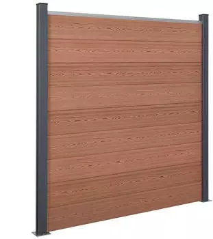 vidaXL Zaunelement-Set Braun 699x186 cm WPC (3211832)