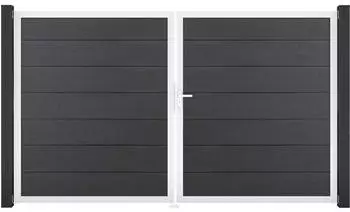 GroJa Solid Grande Doppeltor DIN Rechts 300x180cm Aluminium Anthrazit EV1 (EV1)
