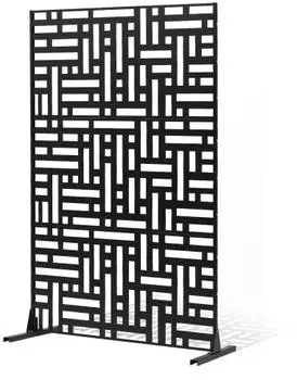 VEVOR Paravent Raumteiler Metall 120x50,8x193cm Schwarz (Uimoso)