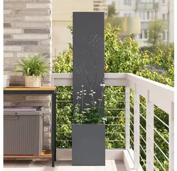 vidaXL Garten Sichtschutz-Leinwand Anthrazit 32 x 140 cm (876387)