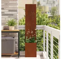 vidaXL Garten Sichtschutz-Leinwand Rostig 32 x 32 x 150 cm