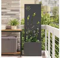 vidaXL Garten Sichtschutz-Leinwand Schwarz 50 x 150 cm