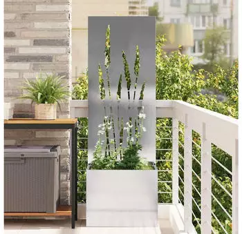 vidaXL Garten Sichtschutz-Leinwand Silber 50 x 140 cm Edelstahl (876466)