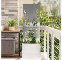 vidaXL Garten Sichtschutz-Leinwand Silber 50 x 150 cm Edelstahl