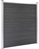 vidaXL Zaunelement Set WPC 1737x186 cm Schwarz