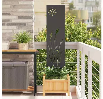 vidaXL Garten Sichtschutz-Leinwand Schwarz 32 x 140 cm (876203)