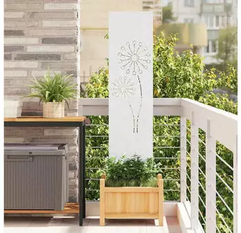 vidaXL Garten Sichtschutz-Leinwand Wei&szlig; 32 x 140 cm (876232)