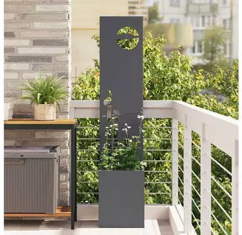 vidaXL Garten Sichtschutz-Leinwand Anthrazit 32 x 140 cm (876401)
