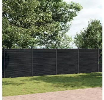 vidaXL Zaunelement Grau 872x186 cm WPC (3282793)