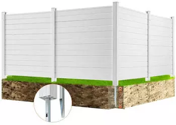 VEVOR Outdoor Privacy Screens 4-Panel (122 x 122 cm)