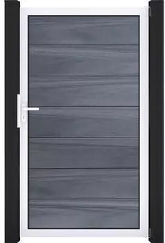 GroJa Solid Grande Gartentor 1-fl&uuml;gelig 100x180cm Steingrau (210717161100032)