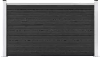 vidaXL Gartenzaun WPC 180x105cm Grau