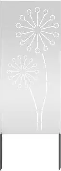 vidaXL Garten Sichtschutz-Leinwand Silber 50x140cm Verzinkter Stahl (876306)