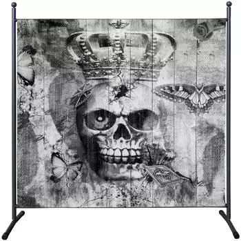 QUICK STAR Paravent Outdoor Skull 180x178cm Sichtschutz wetterfest (47729)