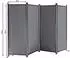QUICK STAR Paravent 4-teilig 165x220cm, Stoff, grün, faltbar (47753)