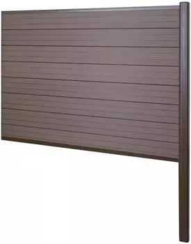 MCW Savoie WPC-Sichtschutzelement Alu-Pfosten 185cm braun (73222)