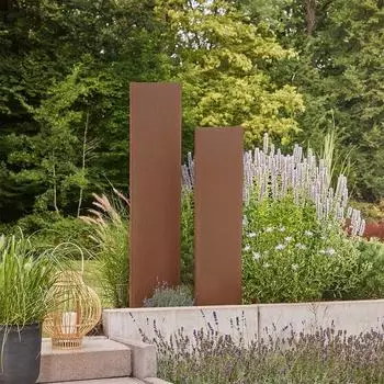 Home Deluxe AURA Sichtschutzelement Cortenstahl Rostoptik 148x50cm
